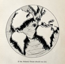 1932 Atlantic Ocean Dry Van Loon Interpretive Art Print Geography History  - £27.96 GBP
