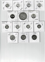A FINE COLLECTION OF 14 AMERICAN SILVER COINS/8 DIME/3 QUARTER/2 NICKEL/... - £99.91 GBP