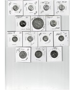 A FINE COLLECTION OF 14 AMERICAN SILVER COINS/8 DIME/3 QUARTER/2 NICKEL/... - £91.80 GBP+