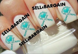 Ovarian Cancer Awareness Ribbon》Teal Courage》Tattoo Nail Art Decals《Non Toxic - £12.71 GBP