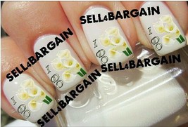 I Do Calla Lillies Lily Bridal Flowers《Tattoo Nail Art Decals《Non Toxic - £12.78 GBP