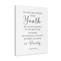  1 Timothy 4:12 Be An Example Bible Verse Canvas Christian Wall  - £59.76 GBP+
