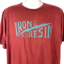 Iron And Resin Bolted Logo SOFT T-Shirt sz XL Mens w/Merit Badge USA Mad... - £30.54 GBP