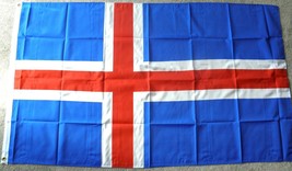 ICELAND ICELANDIC INTERNATIONAL COUNTRY POLYESTER FLAG 3 X 5 FEET - £6.35 GBP