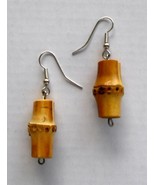 Real Bamboo Root Dangle Earrings - £6.39 GBP