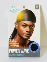 KISS COLORS &amp; CARE Power Wave Silky Satin Durag - Black, Maximum Wave Formation - £8.52 GBP