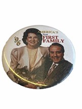 1996 Political Campaign Button Pin Bob Dole America&#39;s Next First Family ... - £3.92 GBP
