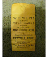 Stovene polishing mitten bag vintage circa 1920--WOMEN SAVE YOUR HANDS - £9.44 GBP
