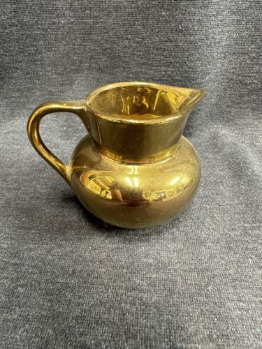 Vintage Copper Lusterware Pitcher - Gray's Pottery of England - $11.88