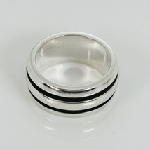 Size 6.5 Tiffany &amp; Co Vintage Atlas Groove Ring Mens Unisex in Sterling Silver - £135.74 GBP