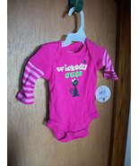 Fashion Holiday Baby Clothes Pink Newborn Wickedly Cute Halloween Cat Bo... - €8,26 EUR