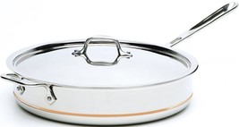 All-Clad 6403 SS  3 quart Copper Core 5-Ply Saute Pan with Lid - £104.88 GBP