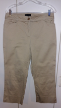 TRIBAL LADIES BEIGE STRETCH CROPPED PANTS-8-WORN ONCE-EXCELLENT - $11.29