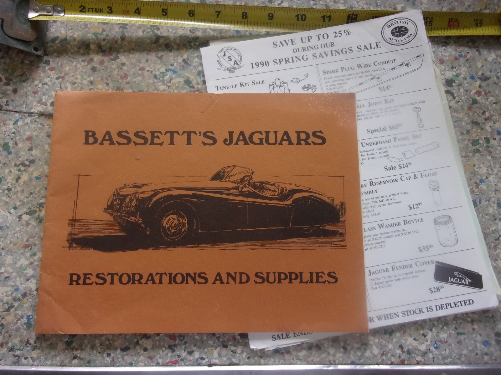 BASSETT&#39;S JAGUARS RESTORATION AND SUPPLIES catalog 1977 with price list - $29.65