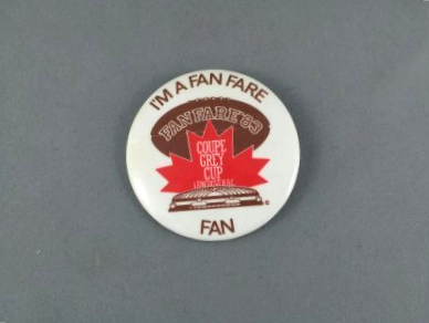 Primary image for 1983 Grey Cup Pin - Fan Zone (Fan Fare ) - Rare !! 