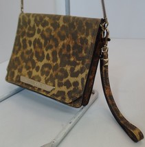 Rebecca Minkoff Flap Animal Print Mini Handbag Goldtone Accents Strap/Chain - $39.60