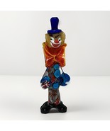 Fantastic Murano Clown  Art Glass Figurine Colorful Blown Glass Ook - $2,573.54 MXN