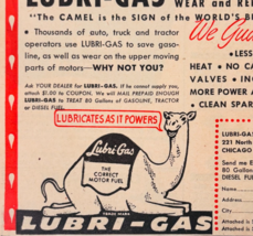 1948 Lubri-Gas Motor Fuel Advertisement Automobilia Oil Lubrication Came... - $378.90 MXN