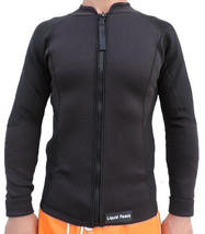 Men&#39;s 1.5mm Neoprene Wetsuit Jacket, Long Sleeve, Full Front Zipper, Small-3XL - £54.81 GBP