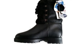 New Women&#39;s Pajar DARLING shearling lined black waterproof leather pull-... - $360.00