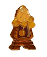 Vtg Disney Beauty and the Beast Trading Pin Cogsworth Princess Gold Tone... - £42.28 GBP