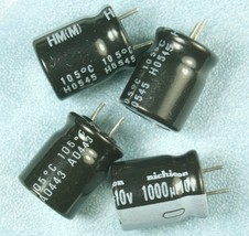 25pcs Nichicon HM 1000uF 10v 105c Radial Electrolytic Capacitor for Moth... - £10.02 GBP