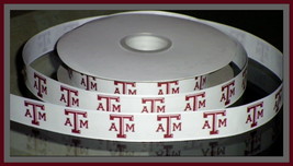Texas A&amp;M University Inspired Grosgrain Ribbon - £7.82 GBP