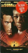 The Sum Of All Fears VHS Ben Affleck Morgan Freeman Liev Schreiber - $1.99