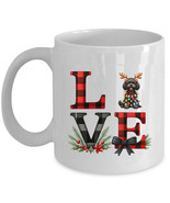 Funny Portuguese Water Dog Coffee Mug Plaid Love Dog Antlers Cup Christm... - $21.66 CAD+