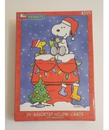 Vtg Peanuts Snoopy Christmas cards - 24 w/envelopes - 8 designs Image Ar... - $27.32 CAD