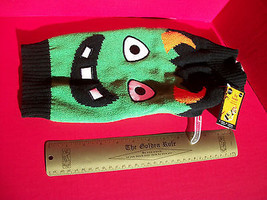 SimplyDog Pet Clothes Medium Halloween Holiday Dog Green Monster Sweater... - £6.05 GBP
