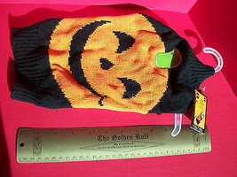 SimplyDog Pet Clothes Medium Halloween Holiday Dog Orange Pumpkin Sweater Outfit - £6.05 GBP