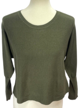 Cabi Women’s Cropped Pullover Sweater Olive Green Crew Neck Size Small - £16.17 GBP