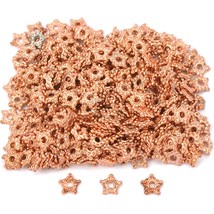Bali Spacer Star Copper Plated Beads 5mm 290Pcs Approx. - $6.76