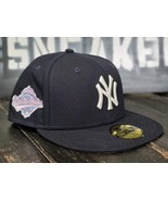 New Era 59Fifty Yankees Pink Navy Blue 1996 World Series Fitted Hat Men ... - $41.23