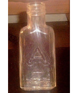 Vintage Embossed clear ACE of SPADES 3 1/2 fluid ounce bottle great cond... - £7.43 GBP