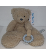 Carters Just One You Baby Bear Beige Plush Blue Bumpy Teether Soft Toy L... - $730.27 MXN