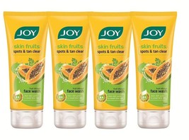 Joy Skin Fruits Spots &amp; Tan Clear Face Wash (Papaya) 50 ml (Pack of 4) free ship - £25.41 GBP