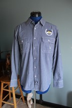 Men&#39;s Company 81 Blue/White Check Long Sleeve Button Up Shirt ~L~ Fits L... - £6.86 GBP