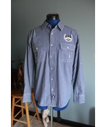 Men&#39;s Company 81 Blue/White Check Long Sleeve Button Up Shirt ~L~ Fits L... - £6.73 GBP