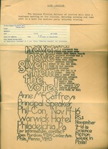 PHIL-CON 1969 Philadelphia promotional SF convention flyer GOH Anne McCaffrey - £7.77 GBP