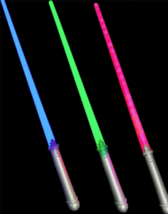 3 PACK 27&quot; Light Up  Sword flashing lights led LN329 toy pink blue green saber  - £14.15 GBP