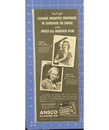 Vintage Print Ad Ansco All Weather Film Shady Sunshine Binghamton NY 13.... - £5.93 GBP