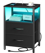 Yoobure Nightstand With Charging Station: Bedside Tables With Usb Ports And - $61.92