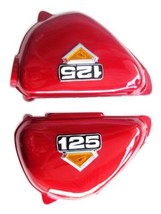 Honda CG125 JX110 JX125 Side Cover with Emblem L/R New (Red) - $19.59