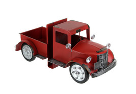 Scratch &amp; Dent Vintage Red Pickup Truck Weathered Finish Metal Bookends - £23.32 GBP