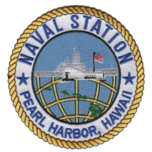 4.38&quot; Navy Naval Station Pearl Harbor Hawaii Embroidered Patch - £23.12 GBP
