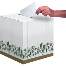 Eucalyptus Greens Card Box 12&quot; x 12&quot; Floral Wedding Bridal Decoration Supplies - £10.71 GBP