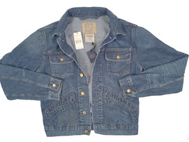 NEW Polo Ralph Lauren Vintage American Style Denim Jacket Slim Fit Fading Stains - $139.99