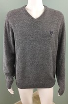 NWT Men&#39;s Chaps Heather Gray Cotton Blend V Neck Sweater Sz Medium - €25,32 EUR